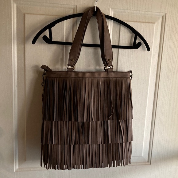 Cato Dark Brown Fringe Shoulder Bag - Picture 4 of 4